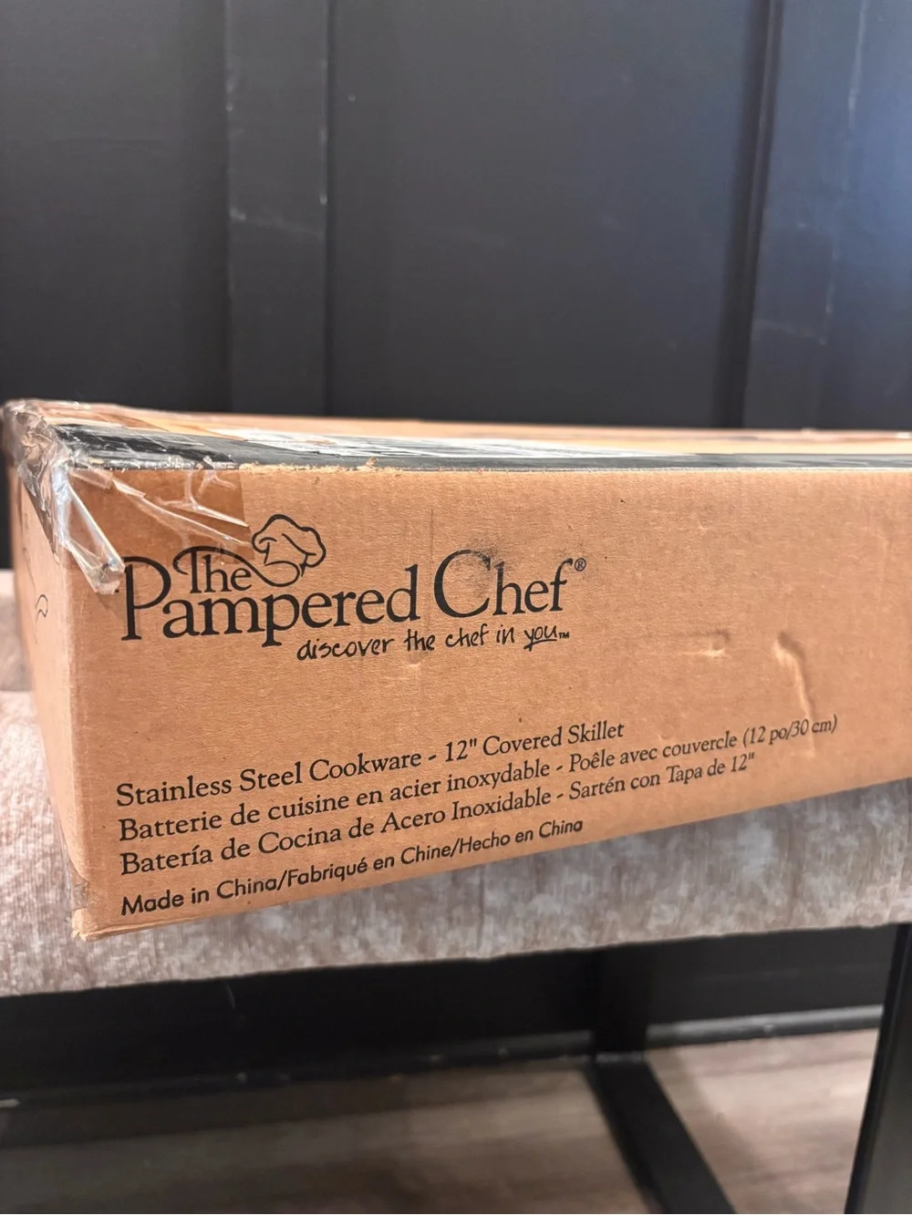 The Pampered Chef Stainless Steel Cookware 12 Covered Skillet with Lid #2885 New